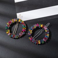 Simple Style Classic Style Color Block Alloy Inlay Rhinestones Hair Clip main image 1