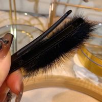 Simple Style Solid Color Mink Hair Patchwork Hair Clip main image 4