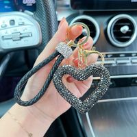 Cute Sweet Heart Shape Clay Plating Inlay Rhinestones Women's Keychain sku image 5