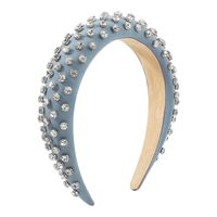 Simple Style Commute Color Block Solid Color Cloth Handmade Inlay Rhinestones Hair Band sku image 5