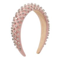 Simple Style Commute Color Block Solid Color Cloth Handmade Inlay Rhinestones Hair Band sku image 3