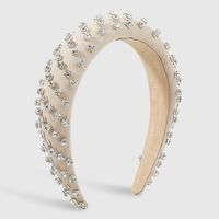 Simple Style Commute Color Block Solid Color Cloth Handmade Inlay Rhinestones Hair Band main image 2