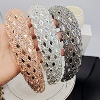 Simple Style Classic Style Color Block Alloy Inlay Rhinestones Hair Band main image 4
