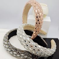 Simple Style Classic Style Color Block Alloy Inlay Rhinestones Hair Band main image 3