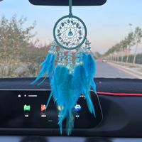 Simple Classique Cristal Pierre Multicolore Plume Dreamcatcher Voiture Intérieur Charmes sku image 3