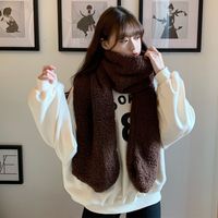 Women's Sweet Solid Color Imitation Cashmere Scarf main image 2