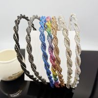 Simple Style Classic Style Solid Color Rhinestone Inlay Rhinestones Hair Band main image 4