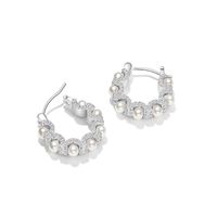 Wholesale Jewelry Simple Style Geometric Solid Color Alloy Hoop Earrings main image 2