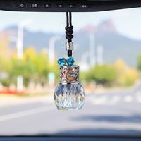 Simple Multi-color Transparent Geometric Pattern Crystal Car Interior Car Air Conditioning Vent Perfume Bottle Hanging Ornaments sku image 13