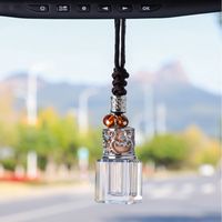 Simple Multi-color Transparent Geometric Pattern Crystal Car Interior Car Air Conditioning Vent Perfume Bottle Hanging Ornaments sku image 11
