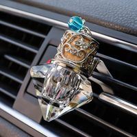 Simple Multi-color Transparent Geometric Pattern Crystal Car Interior Car Air Conditioning Vent Perfume Bottle Hanging Ornaments main image 8