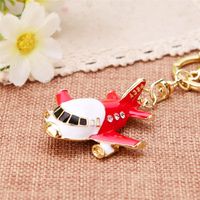 Cute Motorcycle Car Airplane Alloy Unisex Keychain main image 3