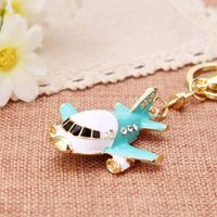 Cute Motorcycle Car Airplane Alloy Unisex Keychain main image 4