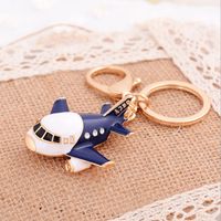 Cute Motorcycle Car Airplane Alloy Unisex Keychain main image 1