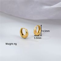 1 Pair Fashion Geometric Plating Titanium Steel Earrings main image 7
