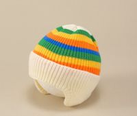 Children Unisex Cartoon Style Cute Simple Style Colorful Stripe Knitted Wool Cap sku image 1