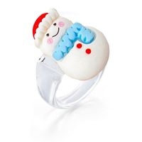 Cute Christmas Hat Christmas Tree Santa Claus Plastic Wholesale Rings main image 3
