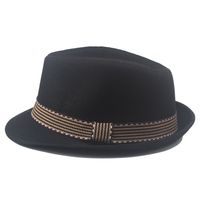 Children Unisex Vintage Style Stripe Fedora Hat main image 4