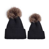 Women's Basic Simple Style Solid Color Pom Poms Eaveless Wool Cap sku image 10
