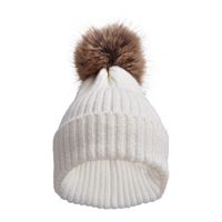 Women's Basic Simple Style Solid Color Pom Poms Eaveless Wool Cap sku image 7