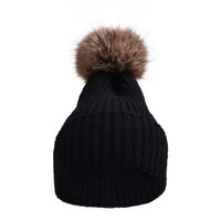 Women's Basic Simple Style Solid Color Pom Poms Eaveless Wool Cap sku image 6