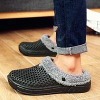 Unisex Casual Solid Color Round Toe Cotton Slippers main image 3