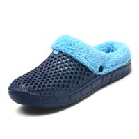 Unisex Casual Solid Color Round Toe Cotton Slippers main image 2