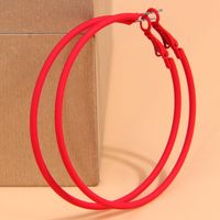 Wholesale Jewelry Simple Style Solid Color Alloy Hoop Earrings main image 2