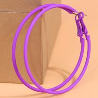 Wholesale Jewelry Simple Style Solid Color Alloy Hoop Earrings sku image 3