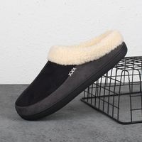 Men's Casual Solid Color Round Toe Cotton Slippers sku image 1