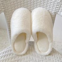 Unisex Business Solid Color Round Toe Cotton Slippers sku image 1
