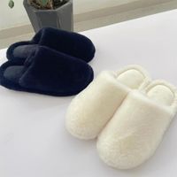 Unisex Business Solid Color Round Toe Cotton Slippers main image 2
