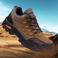 Men's Casual Sports Stripe Round Toe Hiking Shoes main image 1