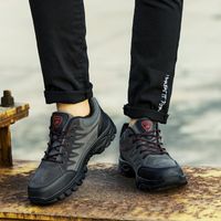 Men's Casual Sports Stripe Round Toe Hiking Shoes main image 4