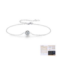 Style Ig Style Simple Rond Argent Sterling Gra Placage Incruster Moissanite Plaqué Rhodium Bracelets sku image 1