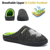 Men's Casual Solid Color Round Toe Cotton Slippers sku image 1