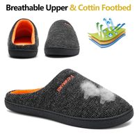 Men's Casual Solid Color Round Toe Cotton Slippers sku image 9