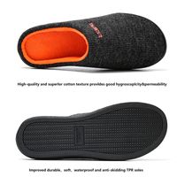 Men's Casual Solid Color Round Toe Cotton Slippers main image 4