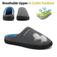 Men's Casual Solid Color Round Toe Cotton Slippers sku image 6