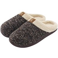 Unisex Casual Plaid Round Toe Cotton Slippers sku image 2