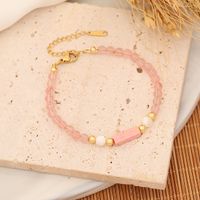 IG Style Vintage Style Geometric Color Block Stainless Steel Natural Stone Copper 18K Gold Plated Bracelets In Bulk main image 6