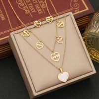 Wholesale Simple Style Star Heart Shape Crown 304 Stainless Steel Copper Plating 18K Gold Plated Zircon Pendant Necklace sku image 7