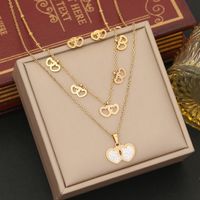 Wholesale Simple Style Star Heart Shape Crown 304 Stainless Steel Copper Plating 18K Gold Plated Zircon Pendant Necklace sku image 6