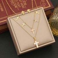Wholesale Simple Style Star Heart Shape Crown 304 Stainless Steel Copper Plating 18K Gold Plated Zircon Pendant Necklace sku image 2