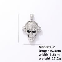 Hip-hop Rock Animal Cross Letter Stainless Steel Alloy Copper Plating Inlay Rhinestones Jewelry Accessories sku image 39