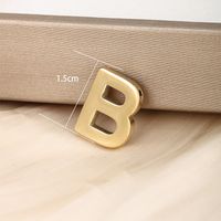 1 Piece 304 Stainless Steel 18K Gold Plated Letter main image 3