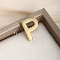 1 Piece 304 Stainless Steel 18K Gold Plated Letter sku image 16
