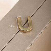 1 Piece 304 Stainless Steel 18K Gold Plated Letter sku image 21