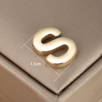 1 Piece 304 Stainless Steel 18K Gold Plated Letter sku image 19