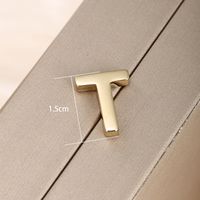 1 Piece 304 Stainless Steel 18K Gold Plated Letter sku image 20